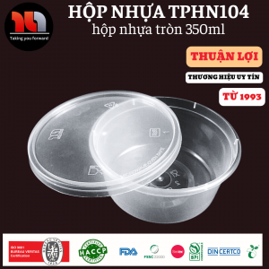 HỘP NHỰA MICROWAVE TRÒN TRONG 350ML