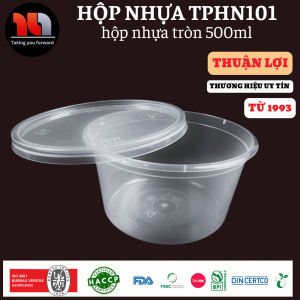 HỘP NHỰA MICROWAVE TRÒN TRONG 500ML