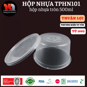 HỘP NHỰA MICROWAVE TRÒN TRONG 500ML