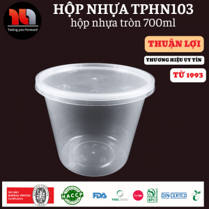 HỘP NHỰA MICROWAVE TRÒN TRONG 700ML