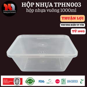 HỘP NHỰA MICROWAVE VUÔNG TRONG 1000ML