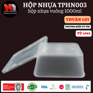 HỘP NHỰA MICROWAVE VUÔNG TRONG 1000ML