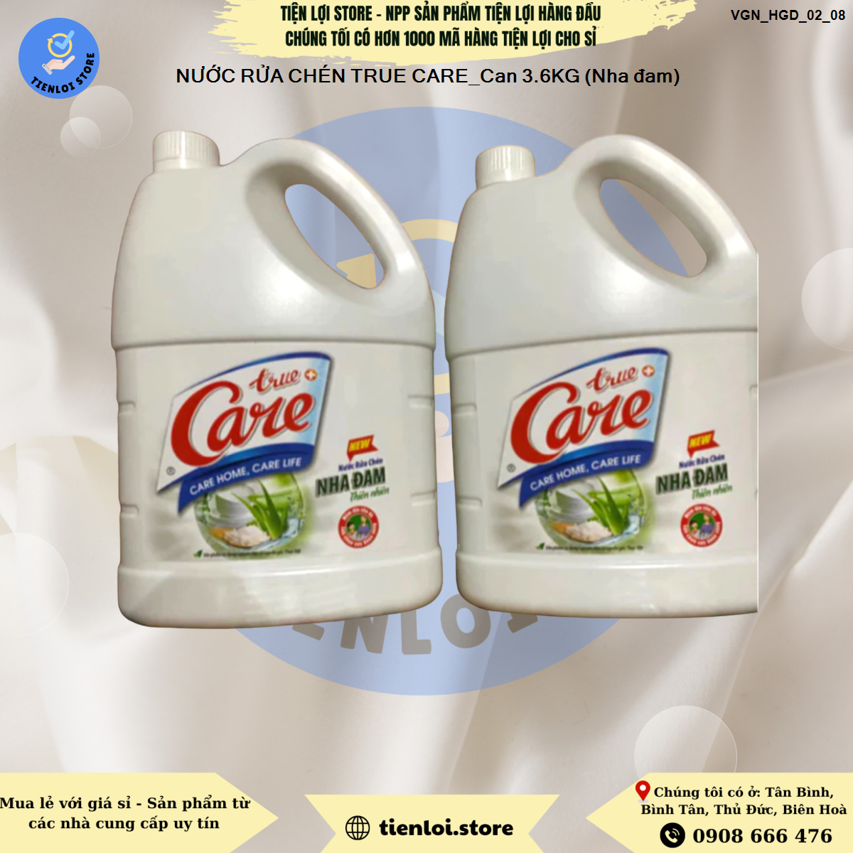 NƯỚC RỬA CHÉN TRUE CARE_Can 3.6KG (Nha đam)