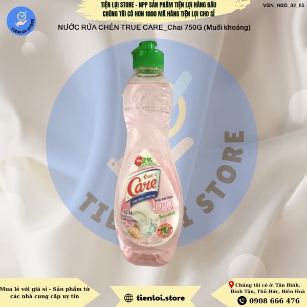 NƯỚC RỬA CHÉN TRUE CARE_Chai 750G (Muối khoáng)